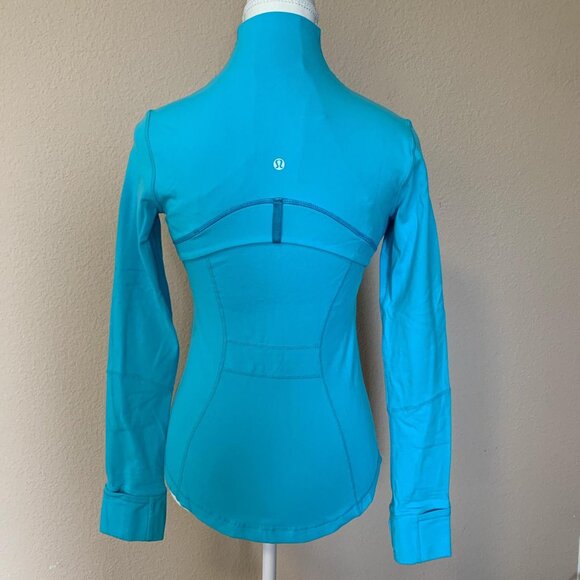 Lululemon Define Jacket in bright turquoise blue - Picture 3 of 4